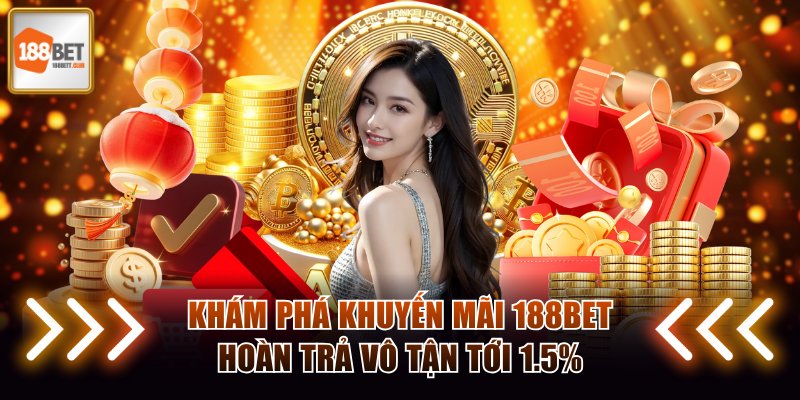 Khám phá khuyến mãi 188BET hoàn trả vô tận tới 1.5%